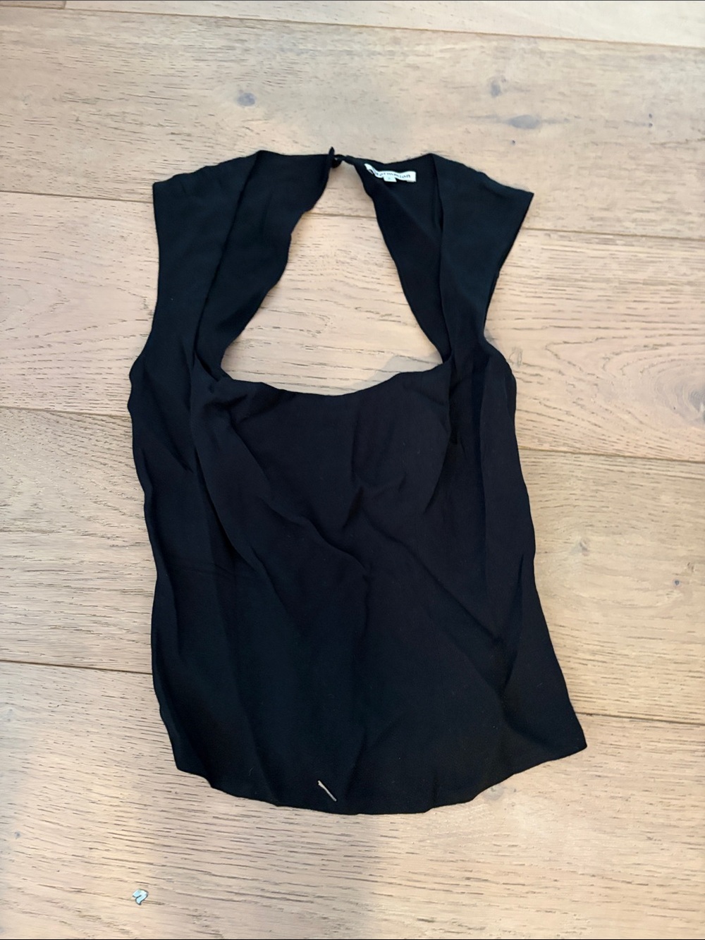 Reformation Black Halter Camisole Top